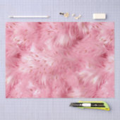 ピンクフェイクの毛皮 薄葉紙 (クラフト)