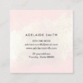 ピンクフェイクの水の色のホイルスター スクエア名刺 (裏面)