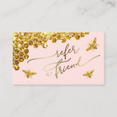 ピンクフェイクの紹介カードのグリッタービー 名刺 (正面)