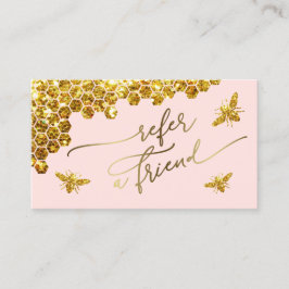 ピンクフェイクの紹介カードのグリッタービー 名刺