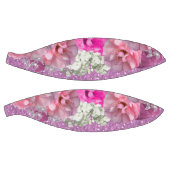 ピンクフェイクグリッターとフラワーバスケットボール バスケットボール (パネル)