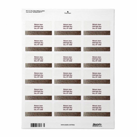 ピンクフェイクグリッターの新しい住所 ラベル (フルシート)