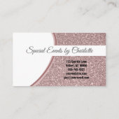 ピンクフェイクグリッターカスタムプロフェッショナル写真 名刺 (裏面)
