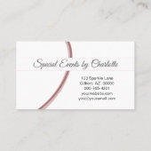 ピンクフェイクグリッターカスタムプロフェッショナル写真 名刺 (裏面)