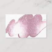 ピンクフェイクグリッターサンキュートレンディーサロン 名刺 (裏面)