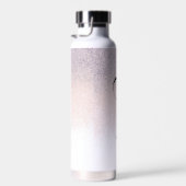 ピンクフェイクグリッタースクリプトモノグラムウォーターボトル ウォーターボトル (右面)
