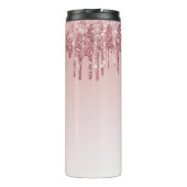 ピンクフェイクグリッタードリップスパークルグラデーションモノグラム タンブラー (裏面)