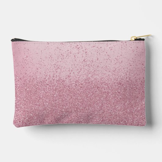 ピンクフェイクグリッターバレンタイン アクセサリーポーチ (裏面)