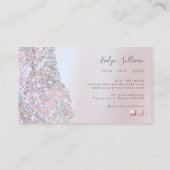 ピンクフェイクグリッターフォイル名刺 名刺 (裏面)