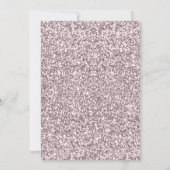 ピンクフェイクグリッターフラミンゴブライダルシャワー招待状 招待状 (裏面)