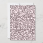 ピンクフェイクグリッターフラミンゴラブ結婚式招待状 招待状 (裏面)