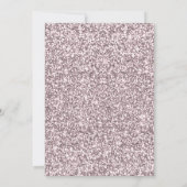 ピンクフェイクグリッターフラミンゴリハーサルディナー招待状 招待状 (裏面)