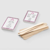 ピンクフェイクグリッターフラミンゴ結婚式 プログラムファン ハンドファン (組立なし)