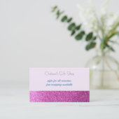 ピンクフェイクグリッターブティック 名刺 (スタンド正面)