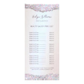 ピンクフェイクグリッター箔の価格リストのラックカード ラックカード (正面)