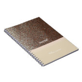 ピンクフェイクグリッター雑誌 ノートブック (右側)