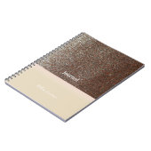 ピンクフェイクグリッター雑誌 ノートブック (左側)