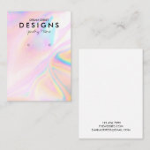 ピンクフェイクホログラフィックトレンディーイヤリングディスプレイカード 名刺 (正面/裏面)