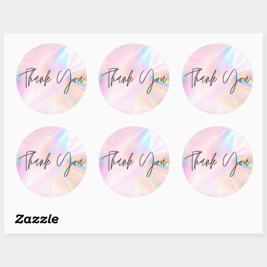 ピンクフェイクホログラフィックビジネス ラウンドシール (シート)