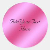ピンクフェイクメタリックフォイルのカスタマイズ可能なシール ラウンドシール (正面)