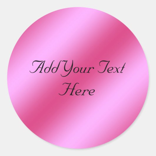 ピンクフェイクメタリックフォイルのカスタマイズ可能なシール ラウンドシール (正面)