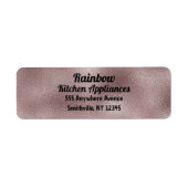 ピンクフェイクメタリック差出人住所ラベル ラベル (正面)