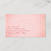 ピンクフェイクレザー 名刺 (裏面)
