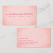ピンクフェイクレザー 名刺 (正面/裏面)