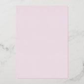 ピンクフェイクレースバプテスマ/《キリスト教》洗礼式や命名式 箔招待状 (裏面)