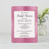 ピンクフェイクワニブライダルシャワー 招待状 (スタンド正面)