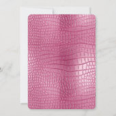 ピンクフェイクワニブライダルシャワー 招待状 (裏面)