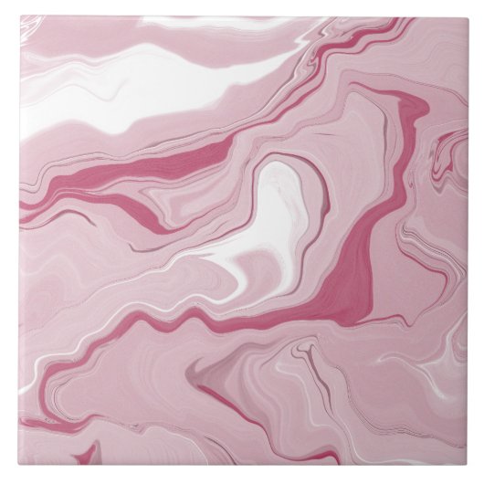 ピンクフェイク大理石質加工セラミックタイル タイル (正面)
