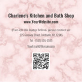 ピンクフェイク大理石 シール (正面)