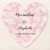 ピンクフェイク大理石 ペーパーコースター (正面)