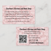 ピンクフェイク大理石 名刺 (正面/裏面)