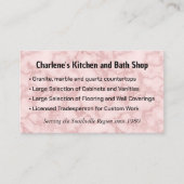 ピンクフェイク大理石 名刺 (正面)