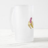 ピンクフェイク色のグリッターが美味しそうね フロストグラスビールジョッキ (正面左)