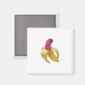 ピンクフェイク色のグリッターが美味しそうね マグネット (正面/裏面)