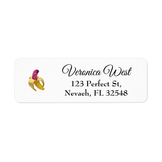 ピンクフェイク色のグリッターが美味しそうね ラベル (正面)