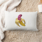 ピンクフェイク色のグリッターが美味しそうね ランバークッション (ブランケット)