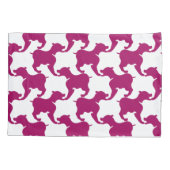 ピンクフェイク色の千鳥格子の枕カバーを選択 枕カバー (裏面)