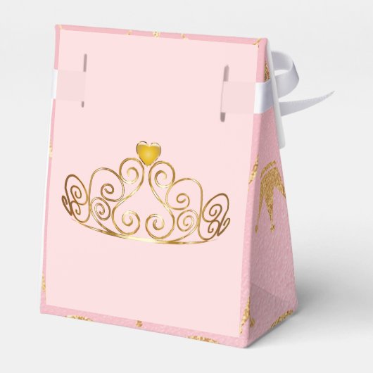 ピンクフェイク金ゴールドガーリー誕生日 フェイバーボックス (裏面サイド)