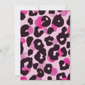 ピンクフェイク金ゴールドサファリツワイルド誕生日招待状 招待状 (裏面)