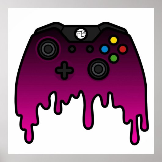 ピンクフェイズ滴下XBOXコントローラー ポスター (正面)