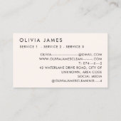 ピンクフェザークリーナーハウス清掃サービス 名刺 (裏面)