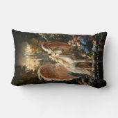 ピンクフェザードユニコーンペガサスウッドランド魔法 ランバークッション (裏面)