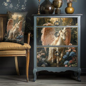 ピンクフェザードユニコーンペガサスウッドランド魔法 ランバークッション