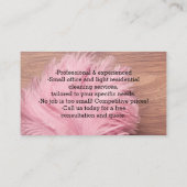 ピンクフェザーモダンクリーニングサービス 名刺 (裏面)