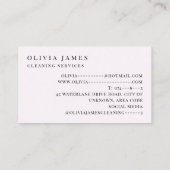 ピンクフェザー清掃サービスメイド 名刺 (裏面)