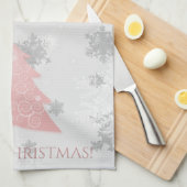 ピンクフェスティバルクリスマスツリーキッチンタオル キッチンタオル (四つ折り)